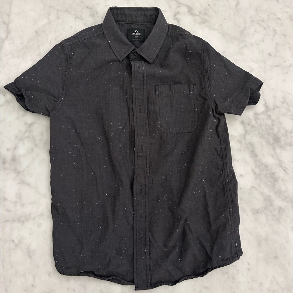 Boys Youth Rip Curl button down short sleeve short